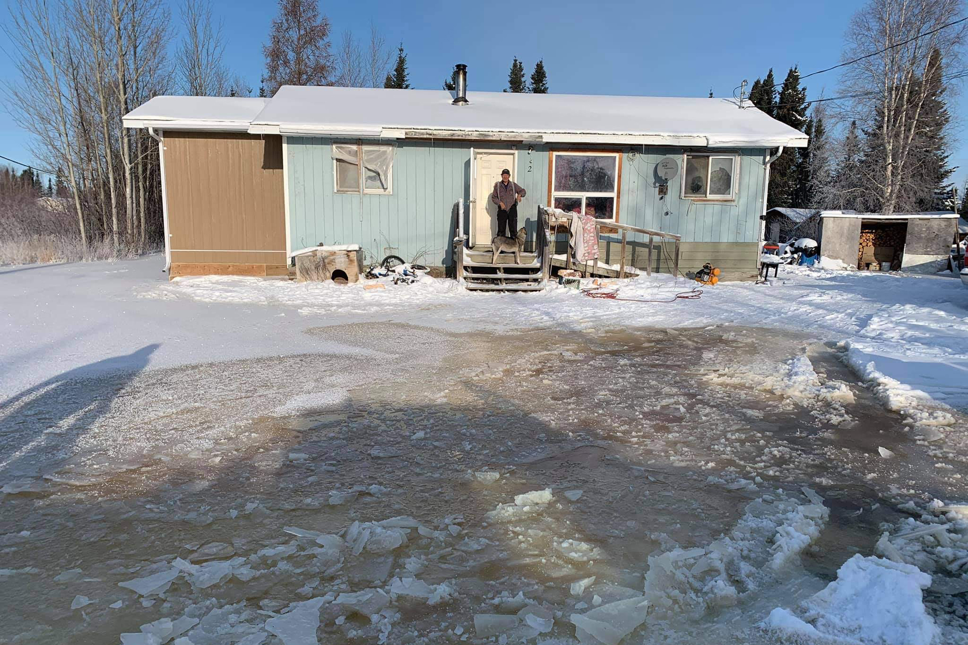 Flooded Yard by Reserve Home