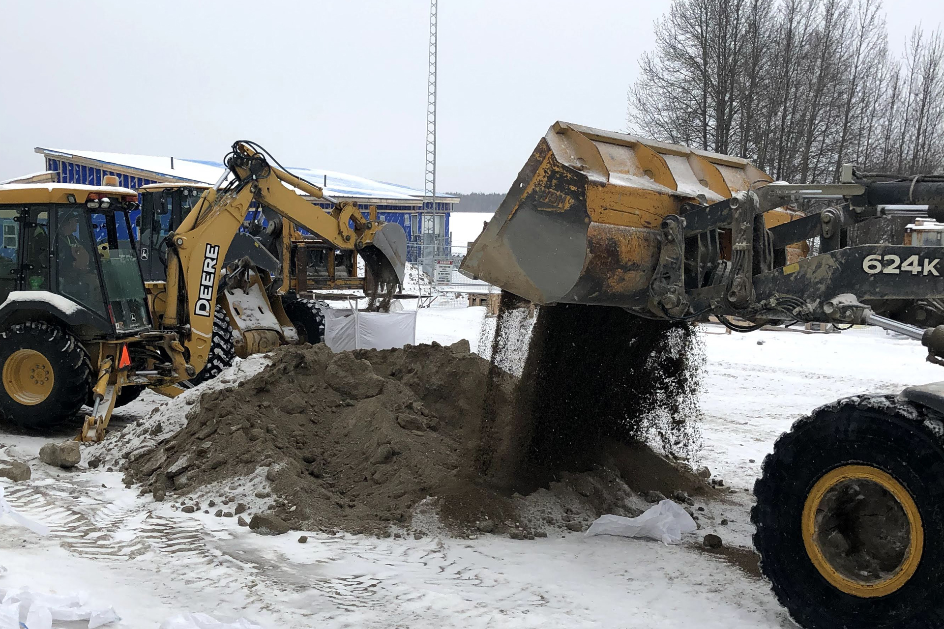 Machines Filling Sandbags Image